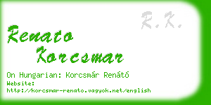 renato korcsmar business card