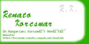 renato korcsmar business card